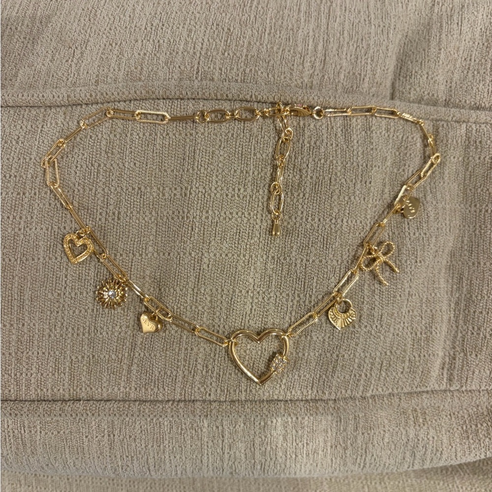 Gold Heart Charm Necklace